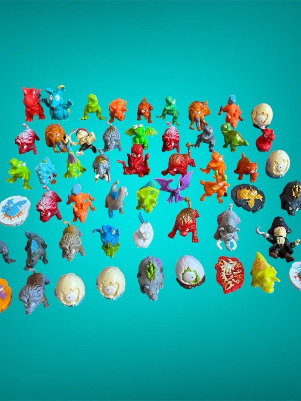 Lot of 50 ZURU Smashers Dino Figures Rex Pirate Bear Raptor Wolf Fox Egg Fossil